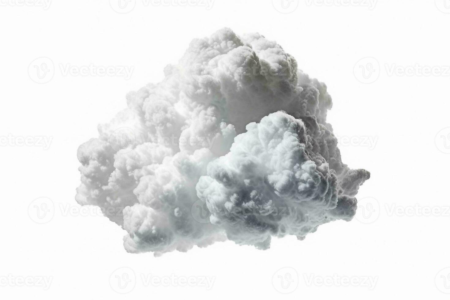 Cloud isolated on white background.Generative Ai. photo