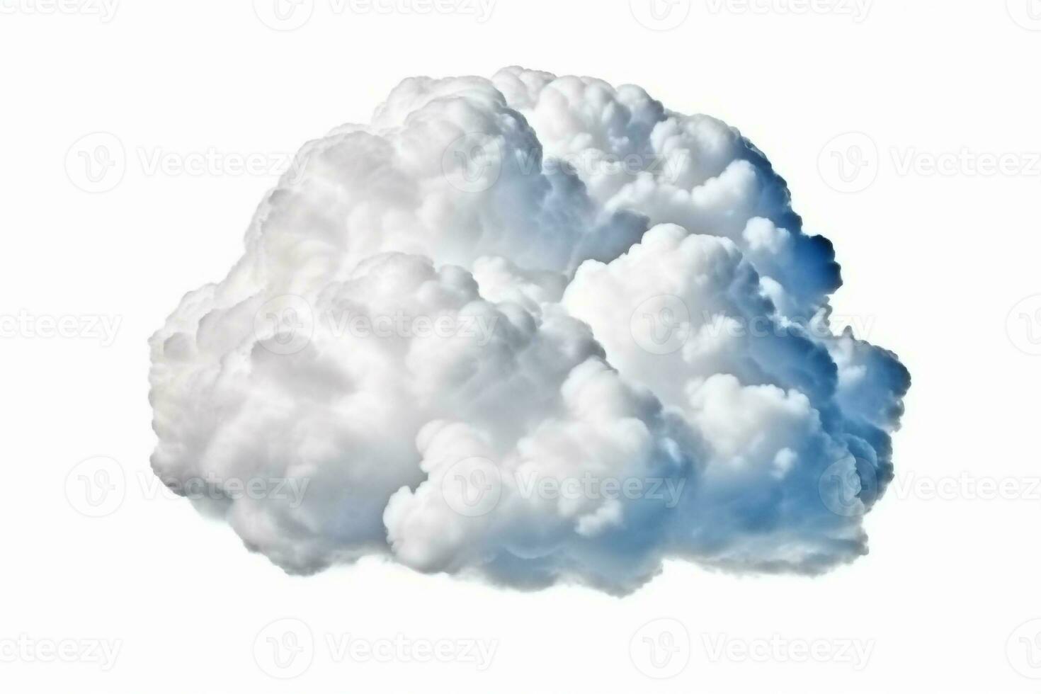 nube aislado en blanco fondo.generativo ai. foto