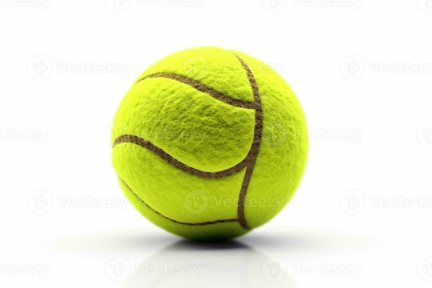 Tennis ball isolated on white background.Generative Ai. photo