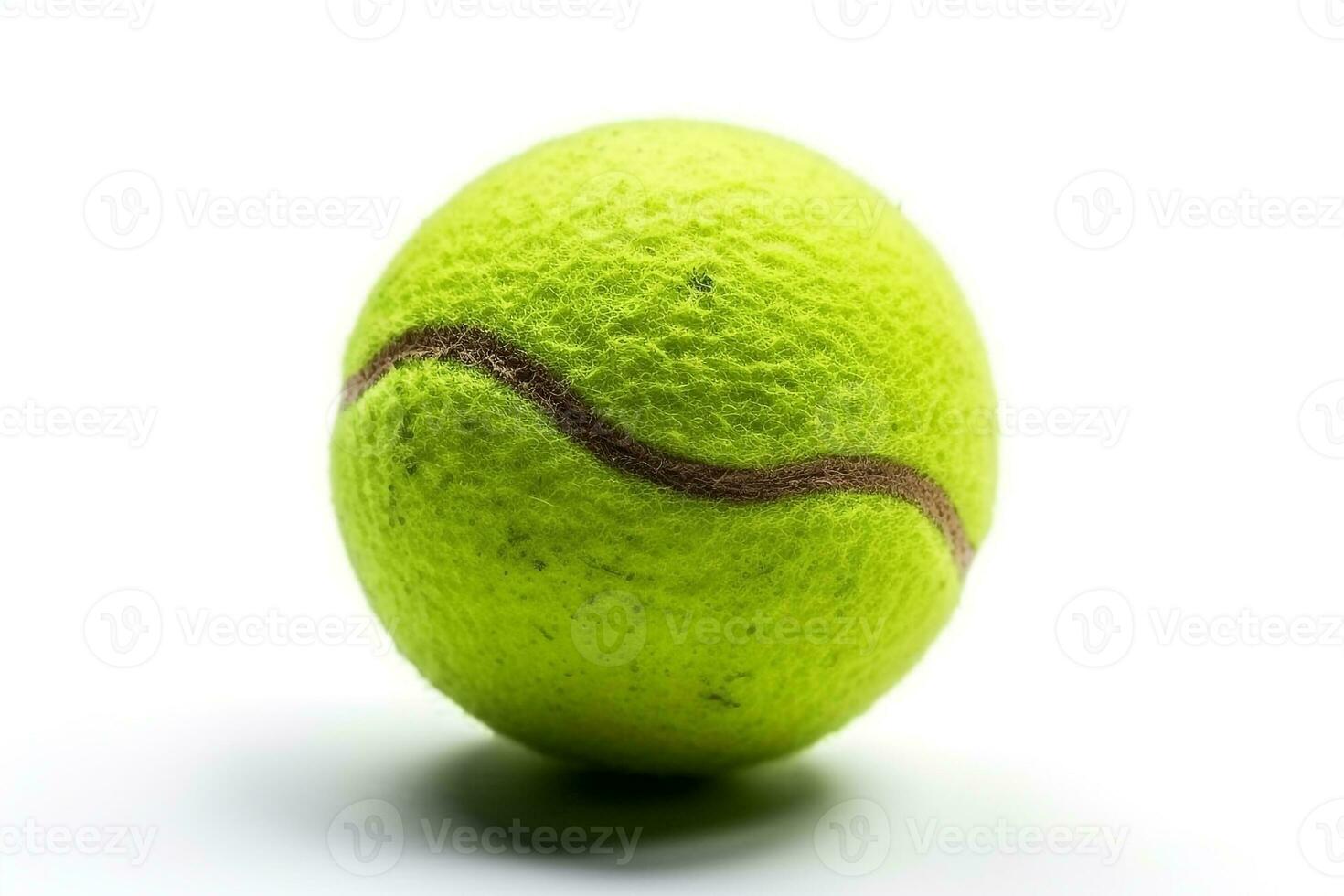 Tennis ball isolated on white background.Generative Ai. photo