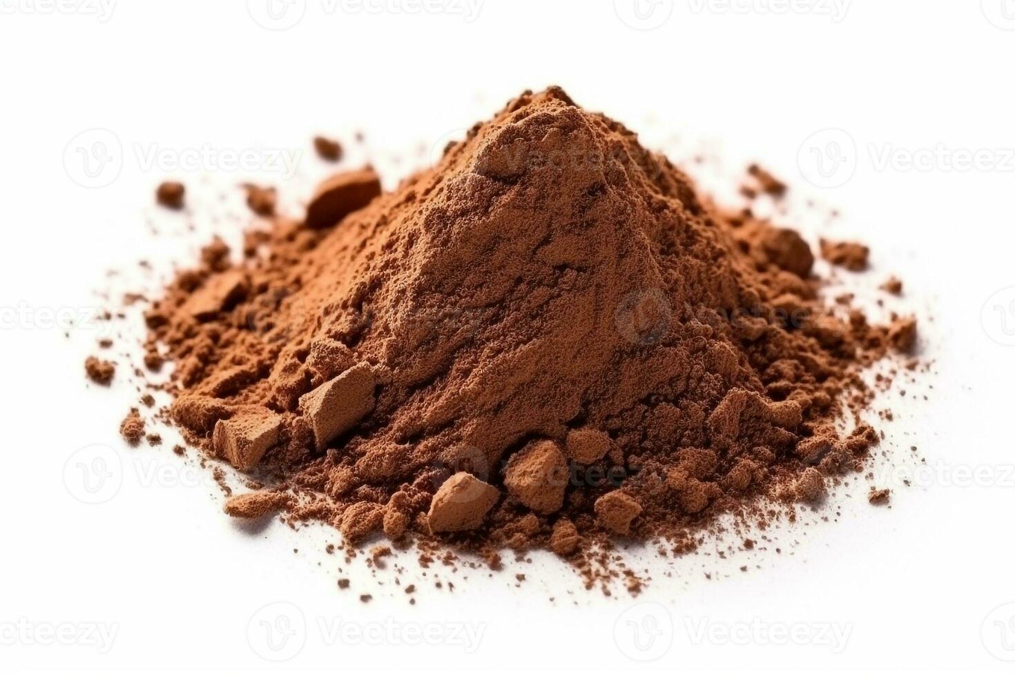 cacao polvo aislado en blanco fondo.generativo ai. foto