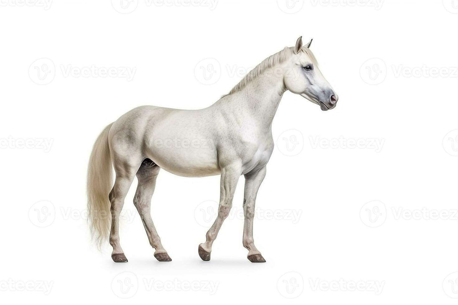 Horse  isolate on white background.Generative Ai. photo