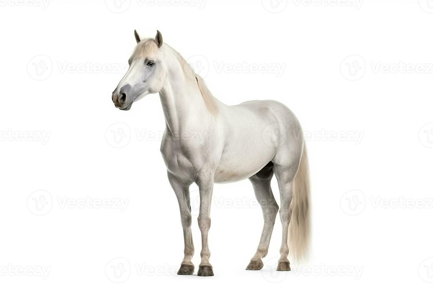 Horse  isolate on white background.Generative Ai. photo