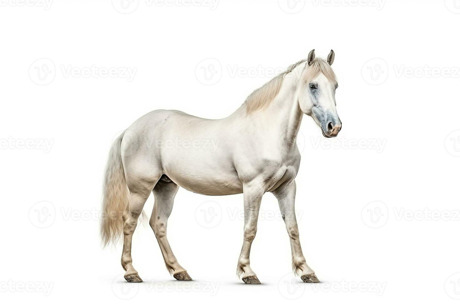 Horse  isolate on white background.Generative Ai. photo