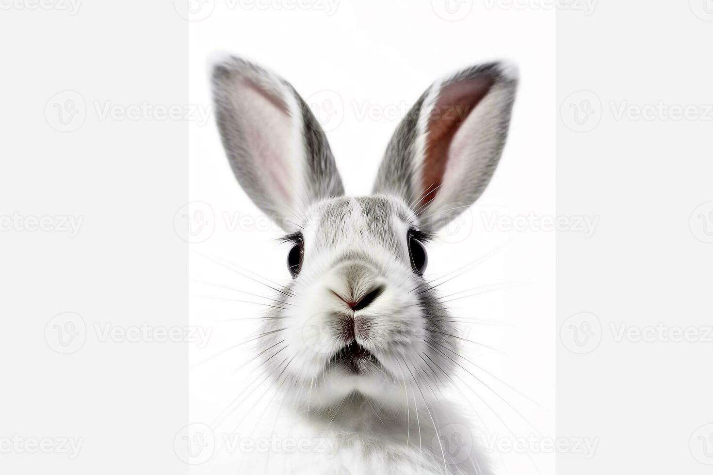 retrato de conejito aislar en blanco fondo.generativo ai. foto