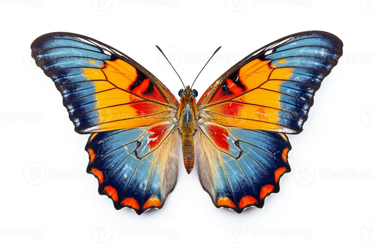 Butterfly isolated on white background.Generative Ai. photo
