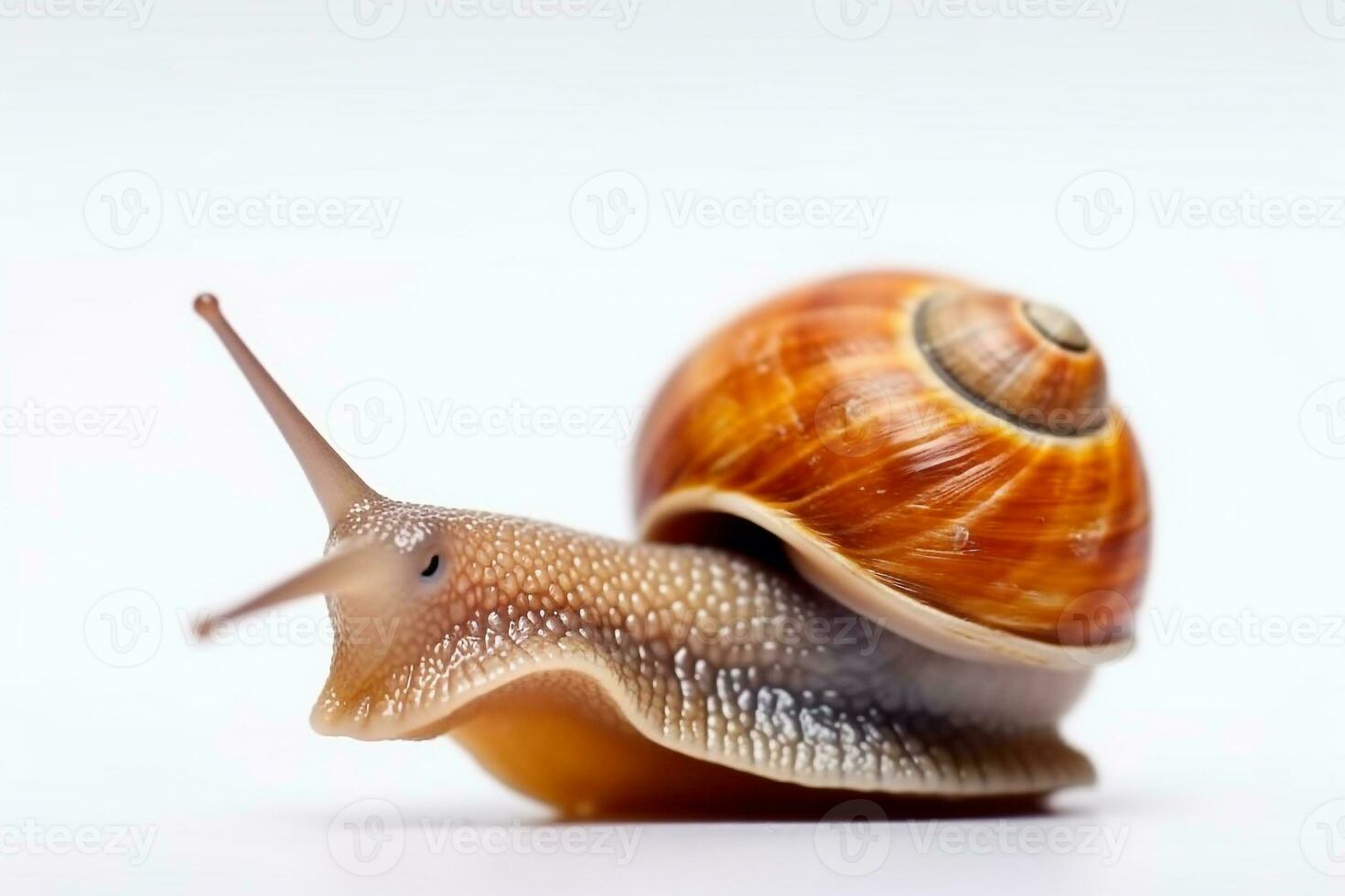 Snail isolate on white background.Generative Ai. photo