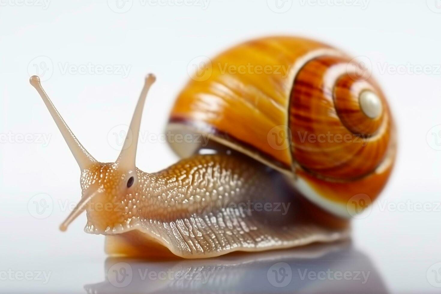 Snail isolate on white background.Generative Ai. photo