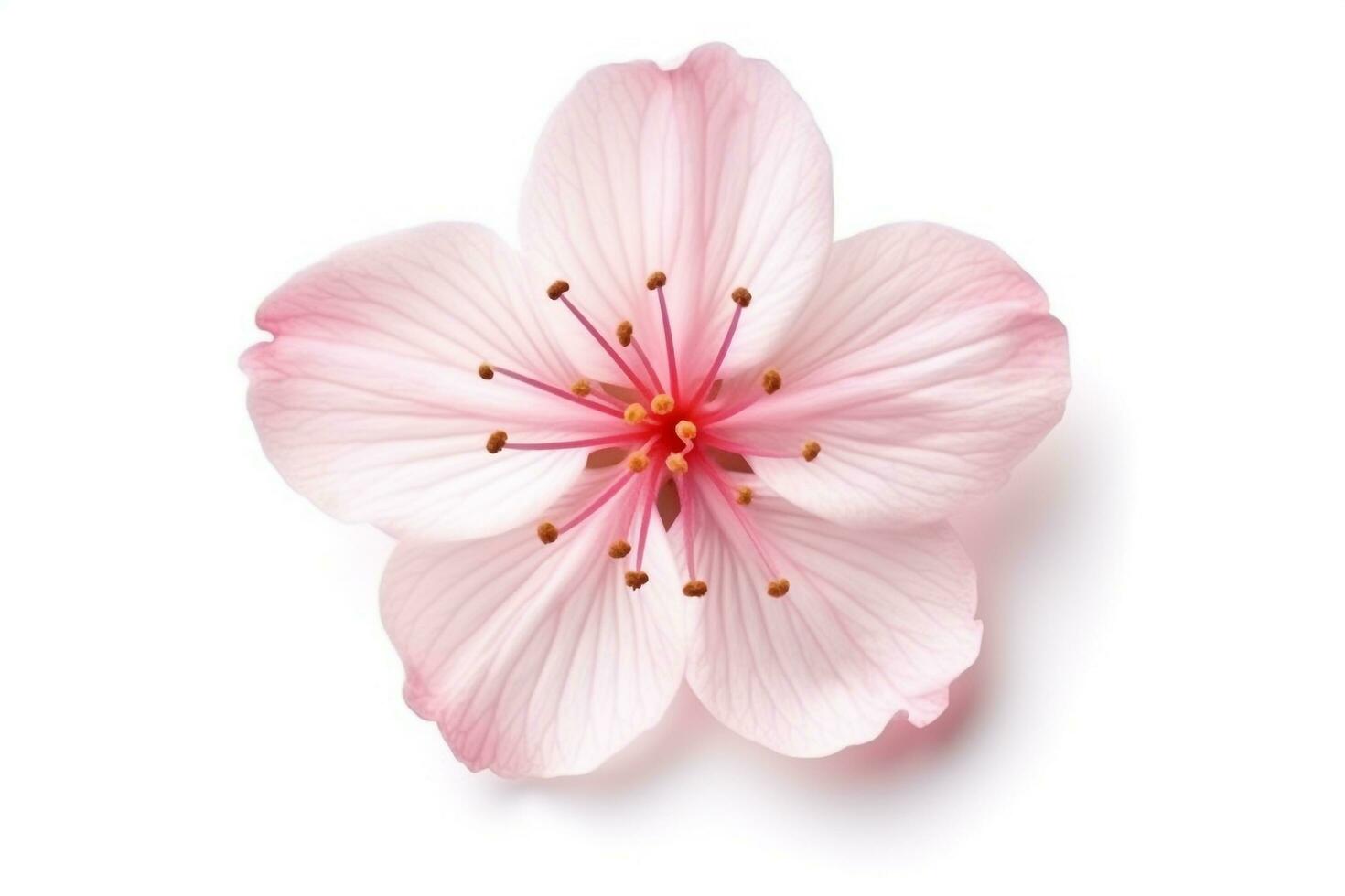 rosado sakura en blanco fondo.generativo ai. foto