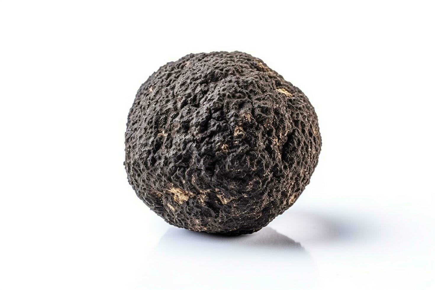 Black truffle mushroom isolate on white background .Generative Ai. photo