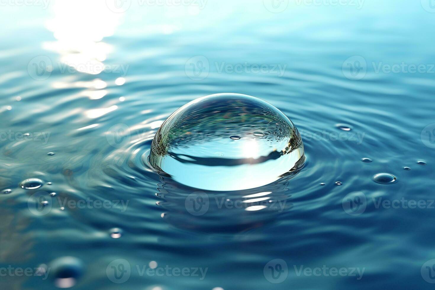 agua soltar goteante en el Oceano foto