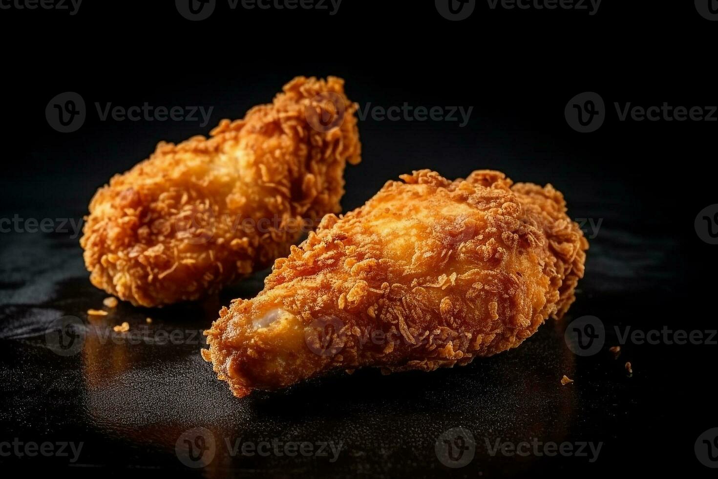 Fried chicken on black background 29558345 Stock Photo at Vecteezy