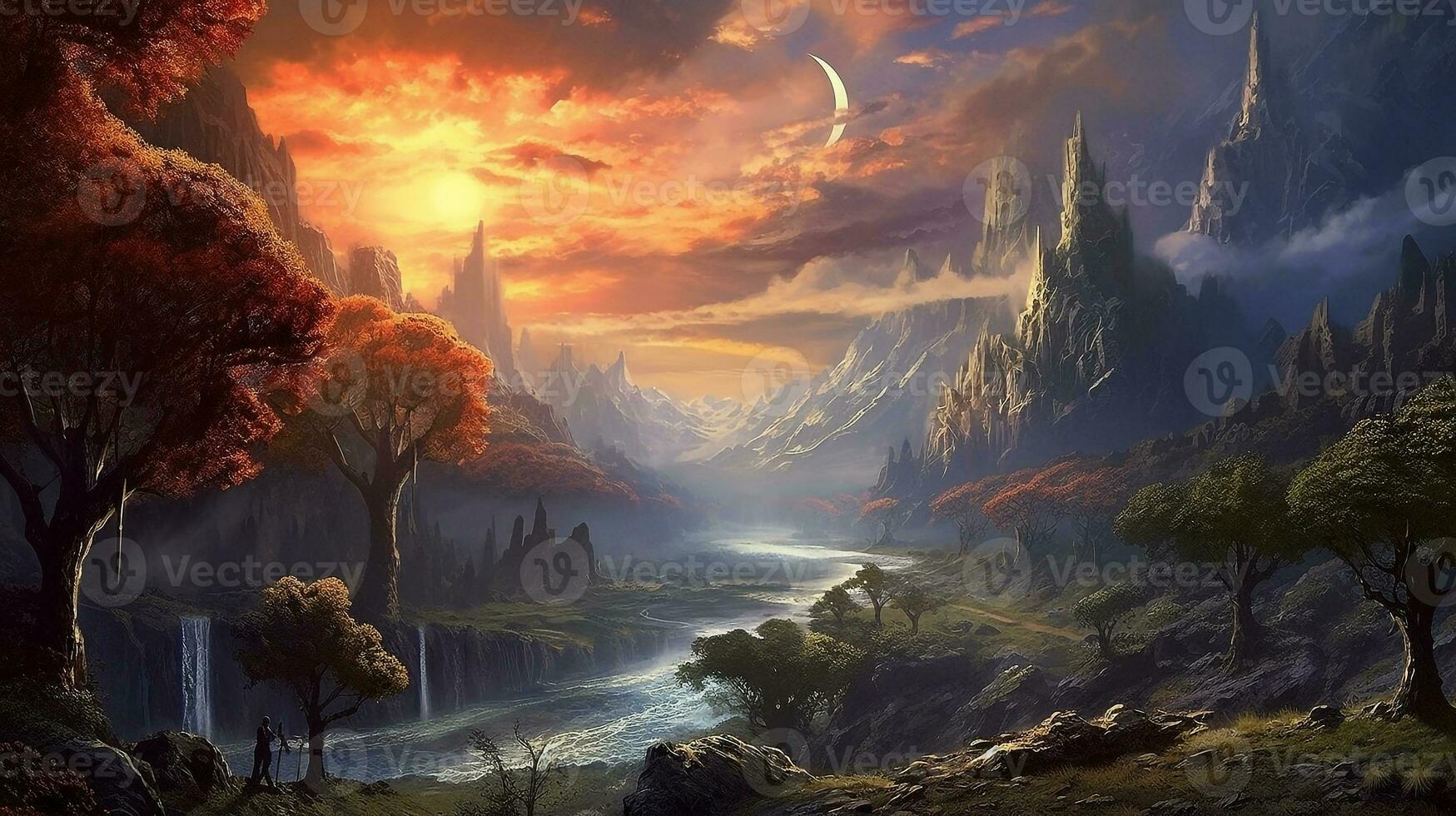 Fantasy forest landscape photo