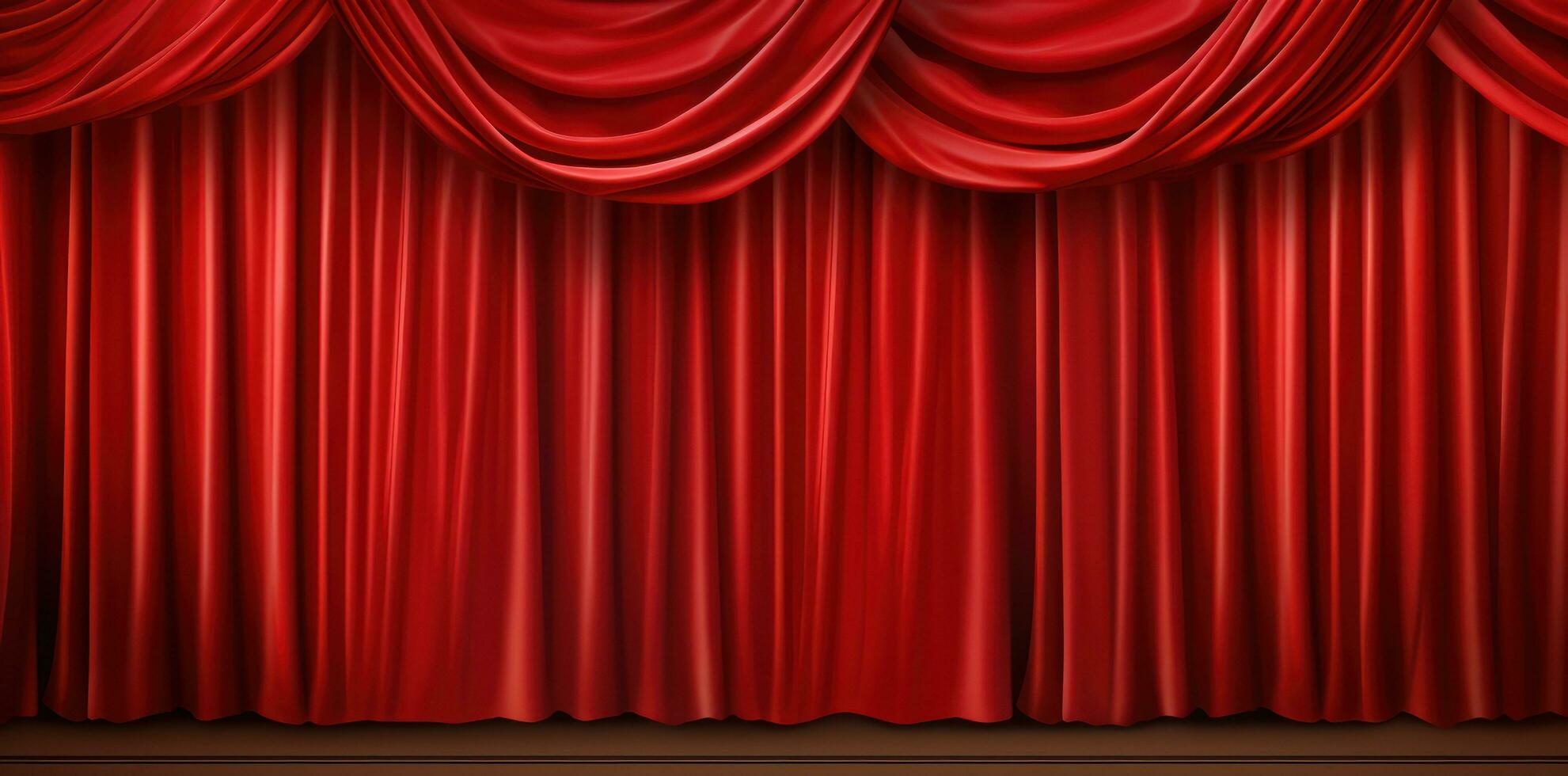 Red theatre curtains photo