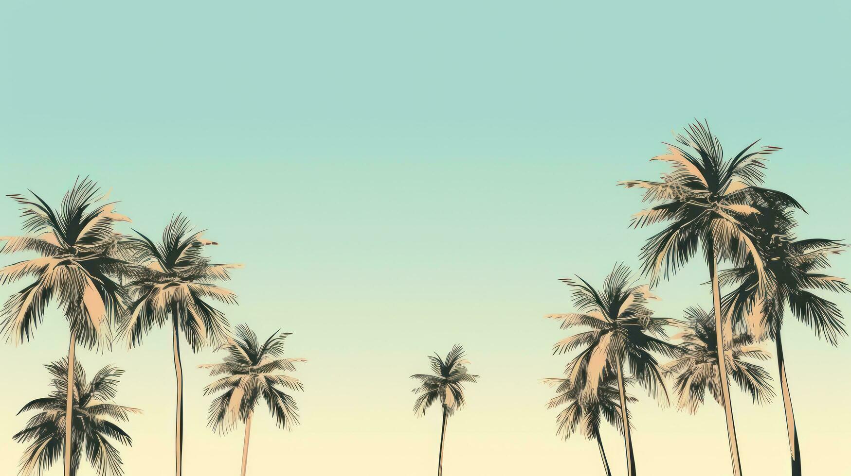 Palm trees background photo