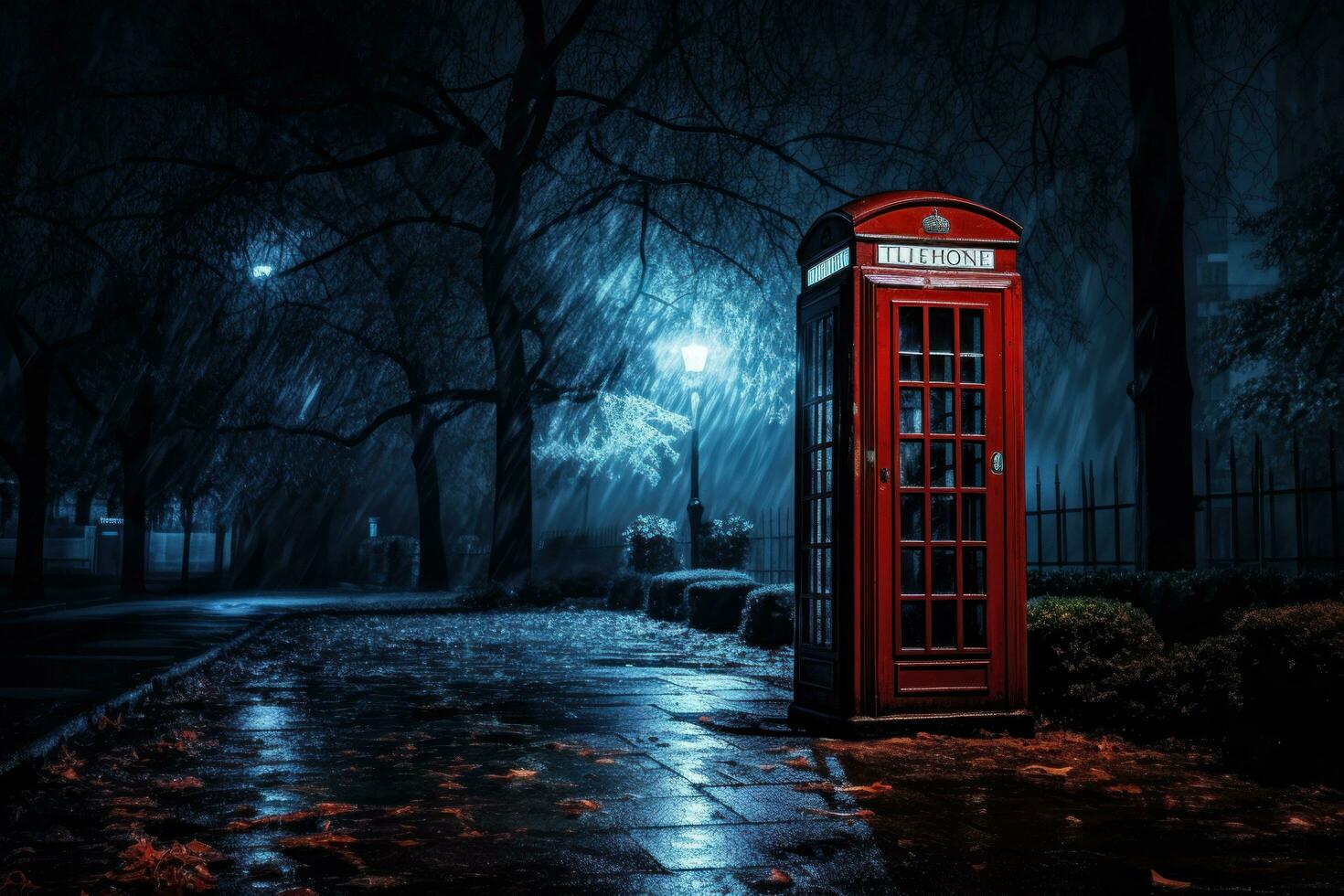 A  red telephone booth photo