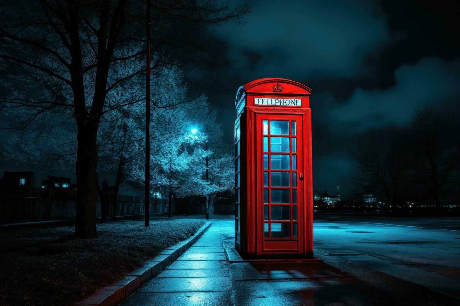 A  red telephone booth photo