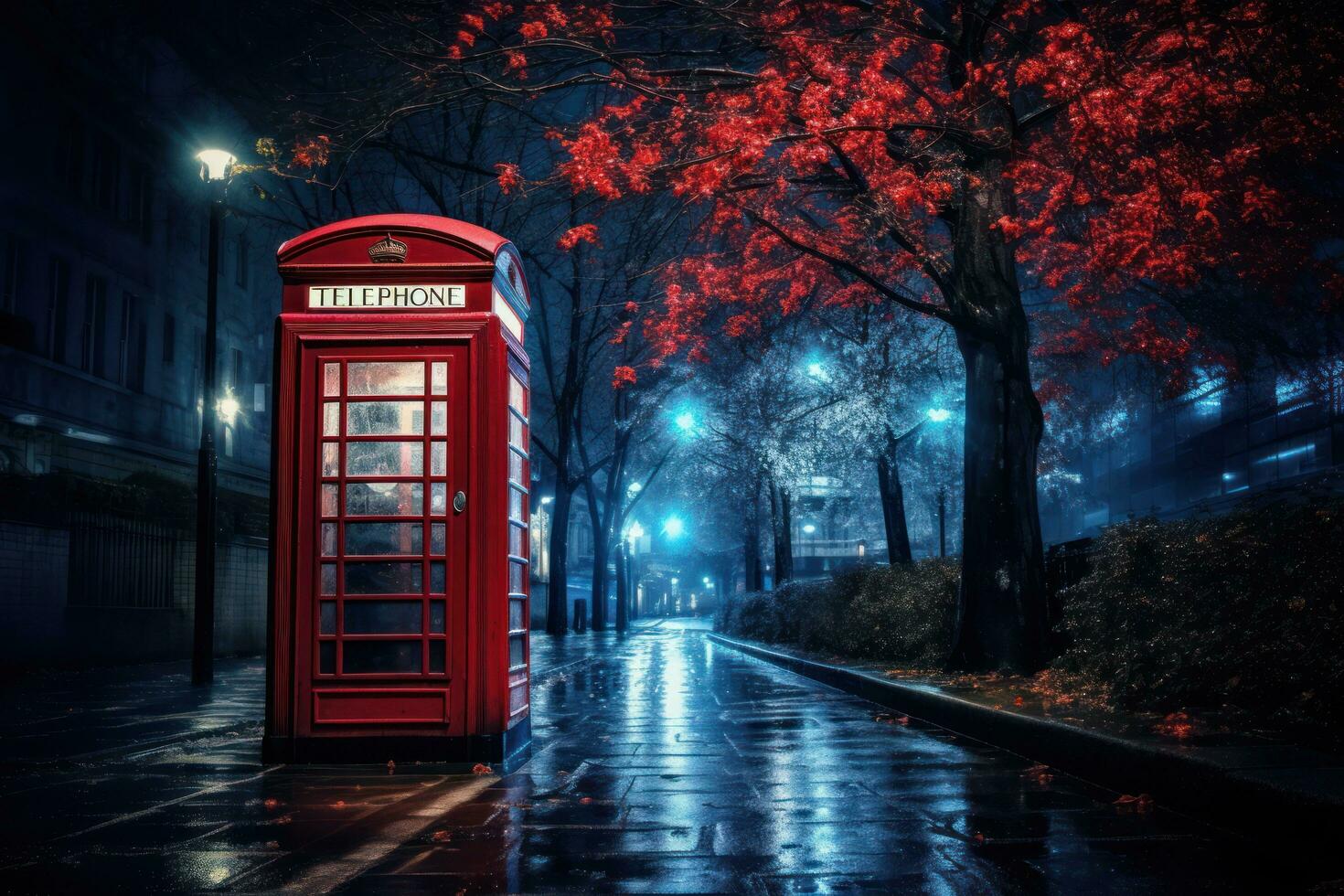 A  red telephone booth photo