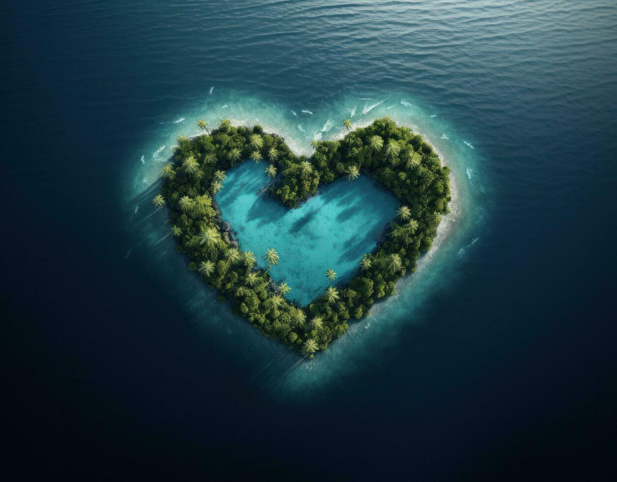 Heart shaped island photo