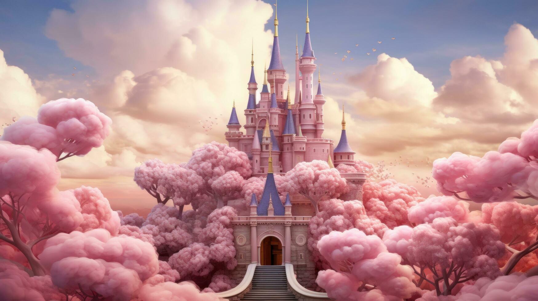 Pink princess castle photo