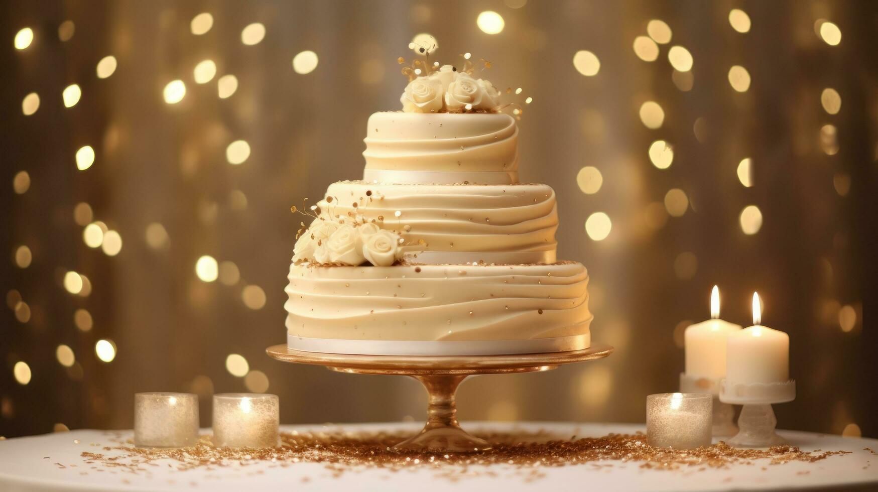Golden Birthday cake background 29559810 Stock Photo at Vecteezy