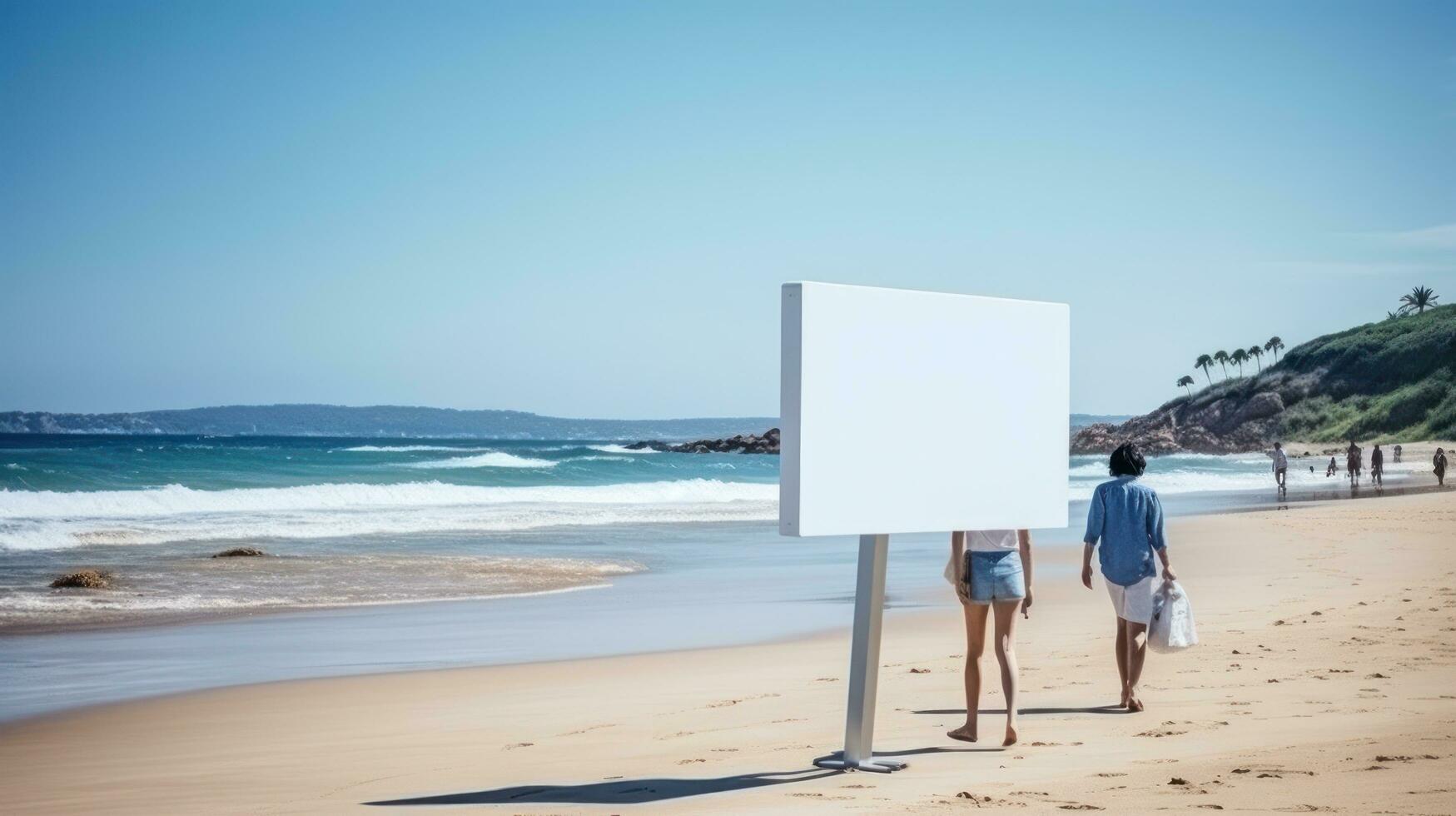 Empty billboard mockup photo