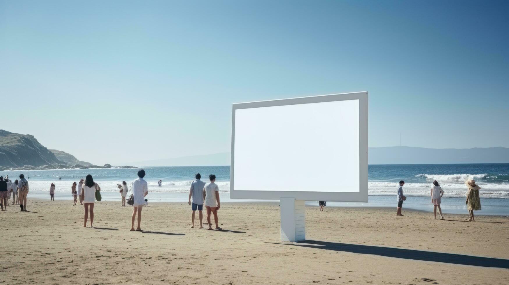 Empty billboard mockup photo
