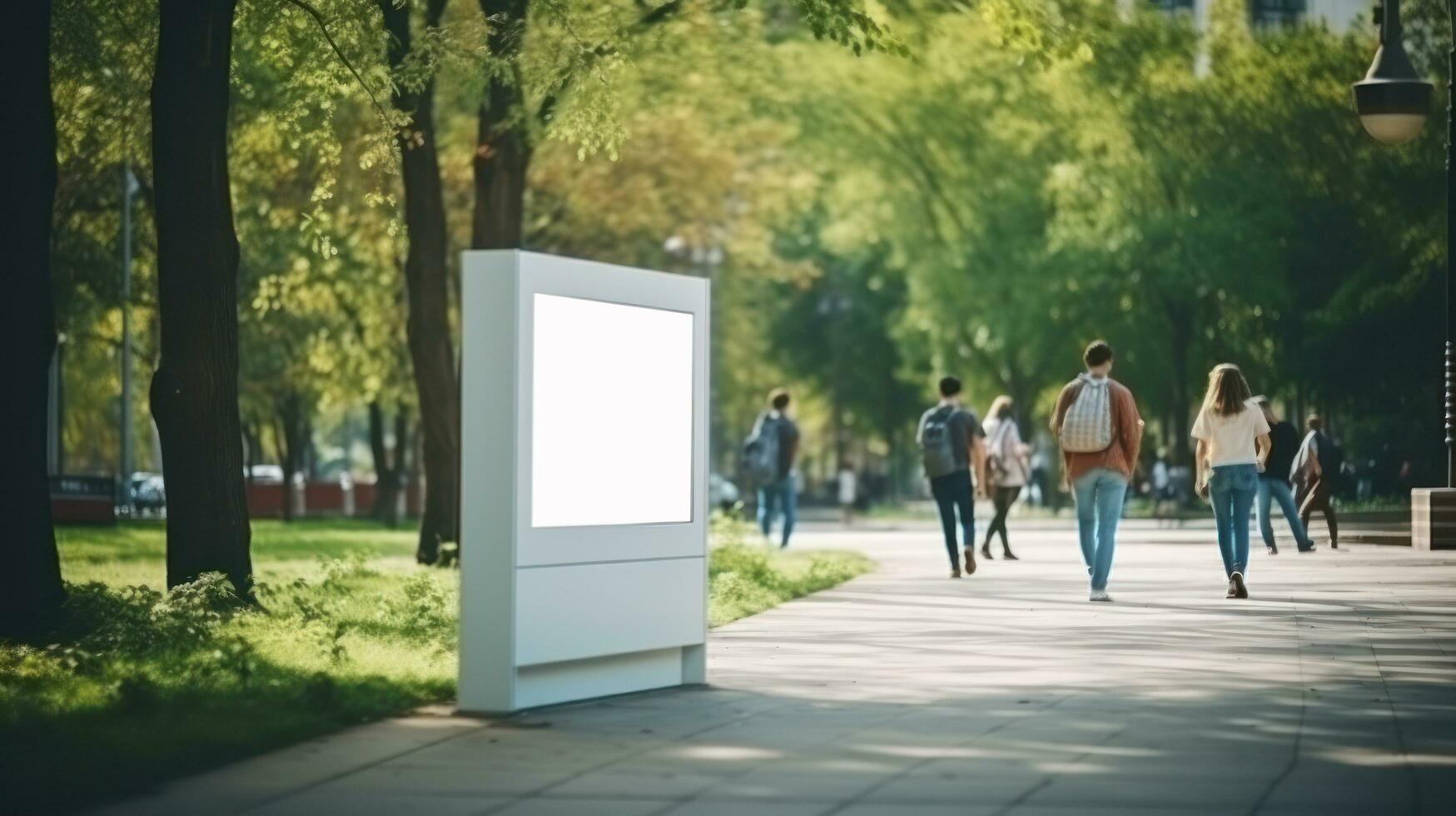 Empty billboard mockup photo