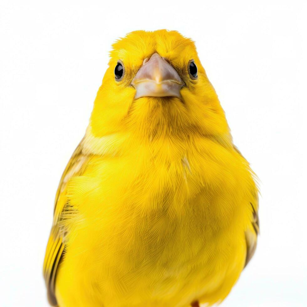 Yellow canary bird isolated photo