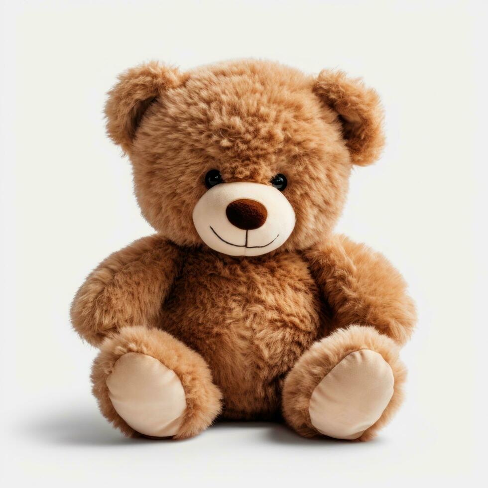 Cute teddy bear toy isolated photo