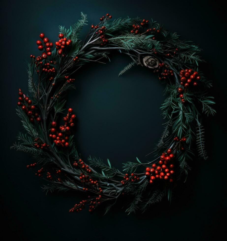 Christmas harry acacia juniper wreath photo