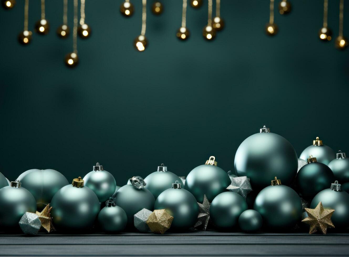 Green Christmas background photo