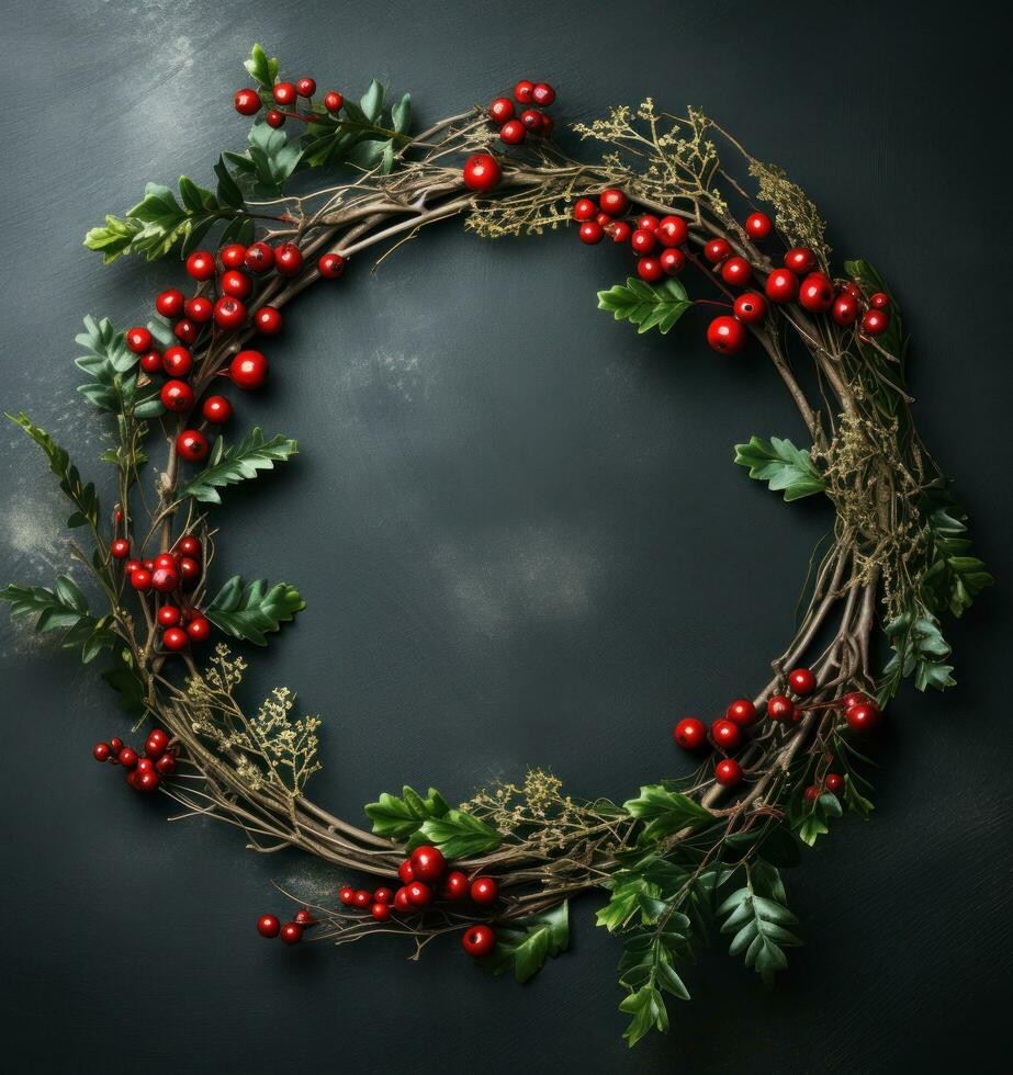 Christmas harry acacia juniper wreath photo