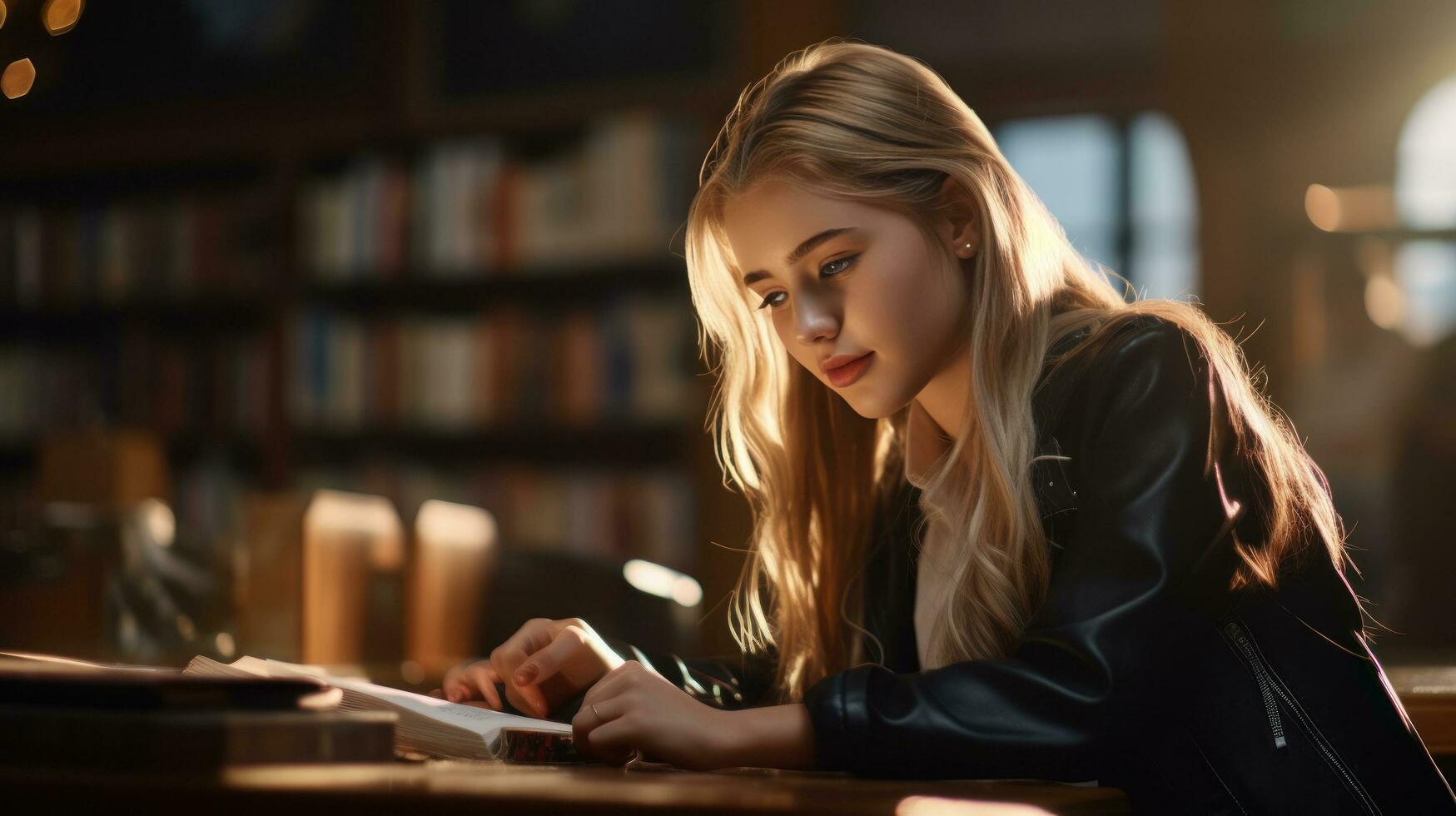 School girl in school photo