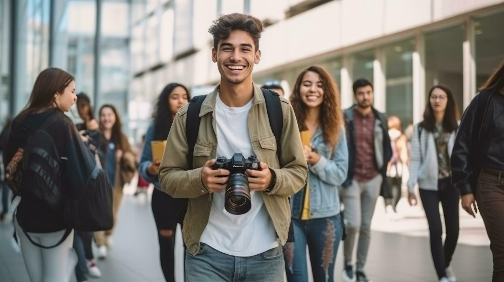 Students in university photo