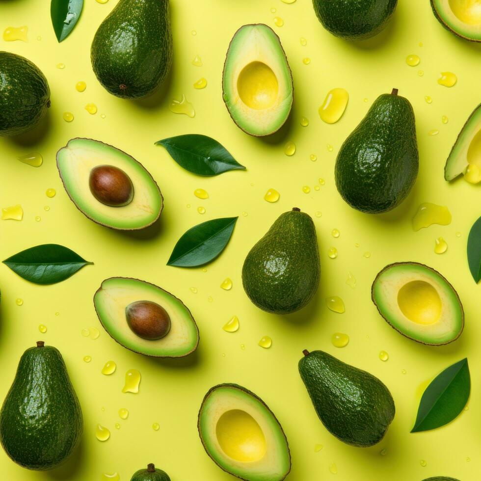 Green and yellow avocado background photo