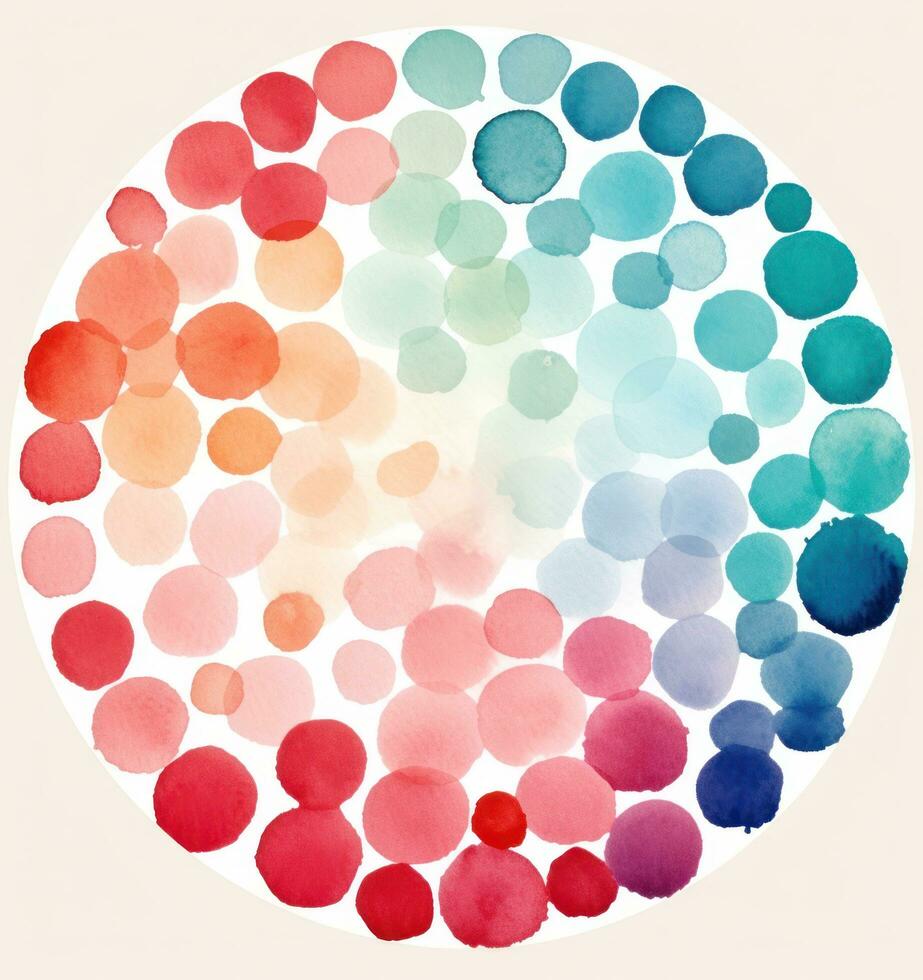 Colorful watercolor circle background photo