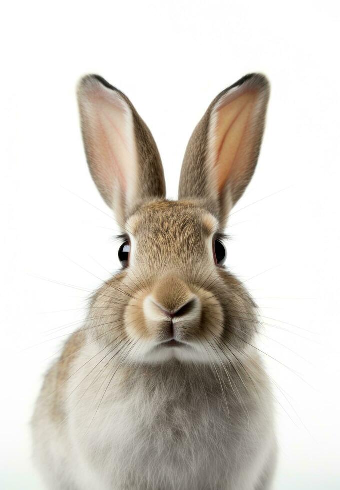 Cute rabbit isolated photo