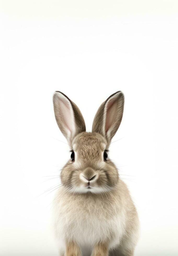 Cute rabbit isolated photo