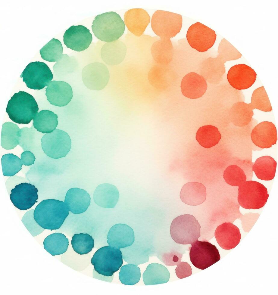 Colorful watercolor circle background photo