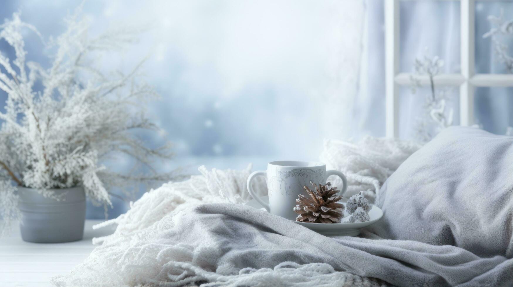 Winter cozy background photo