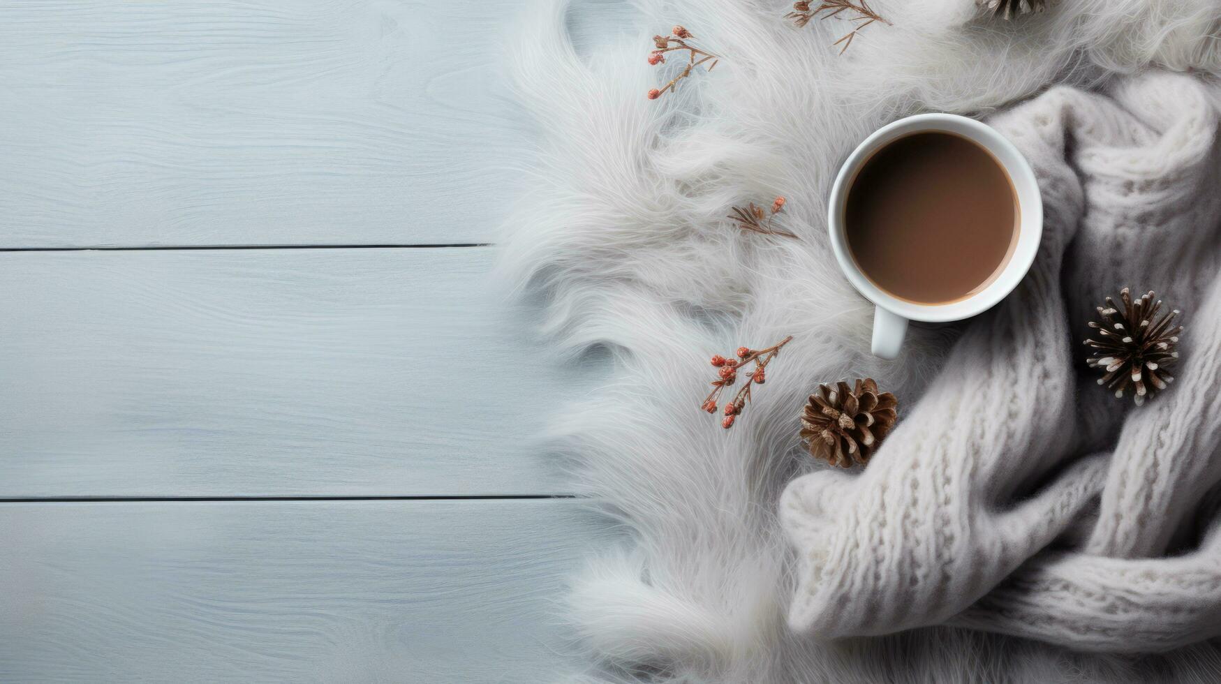 Winter cozy background photo