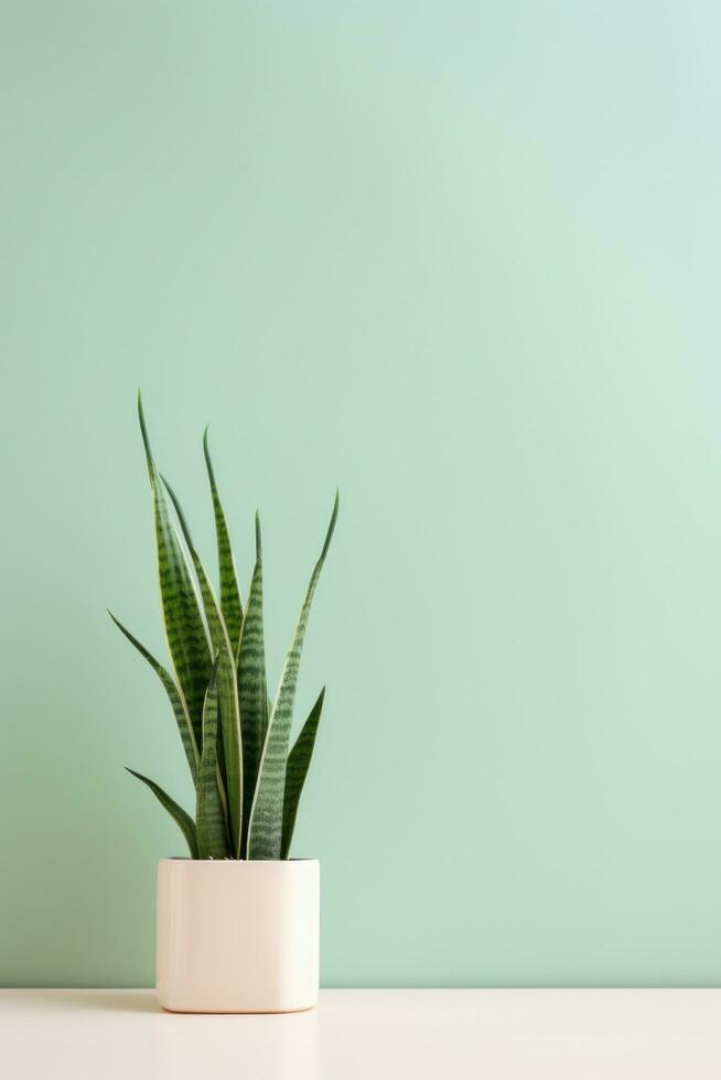 minimalista antecedentes con sansevieria foto