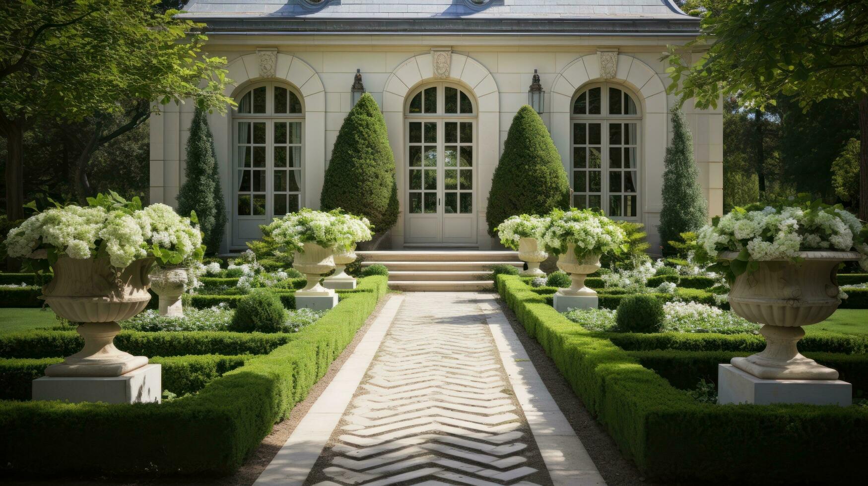 Classic french garden design photo