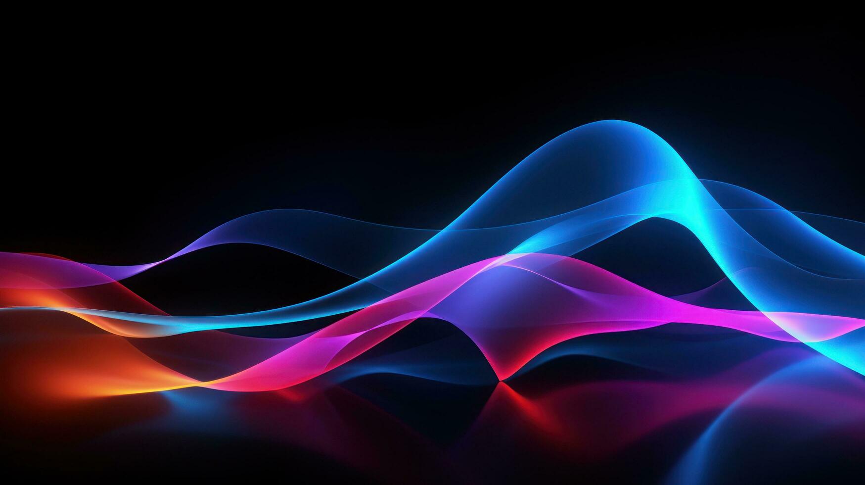 Bright neon wave background photo