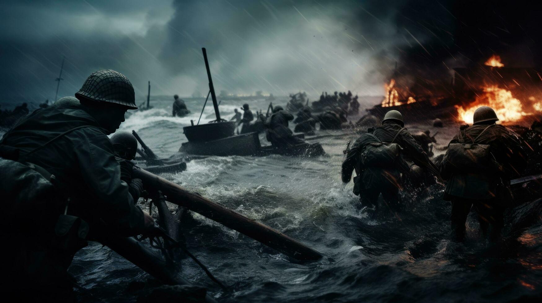 American heroes in the battle photo
