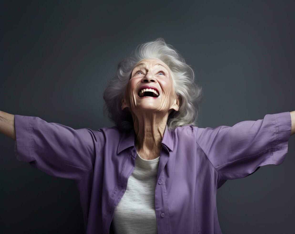 Old woman portrait photo