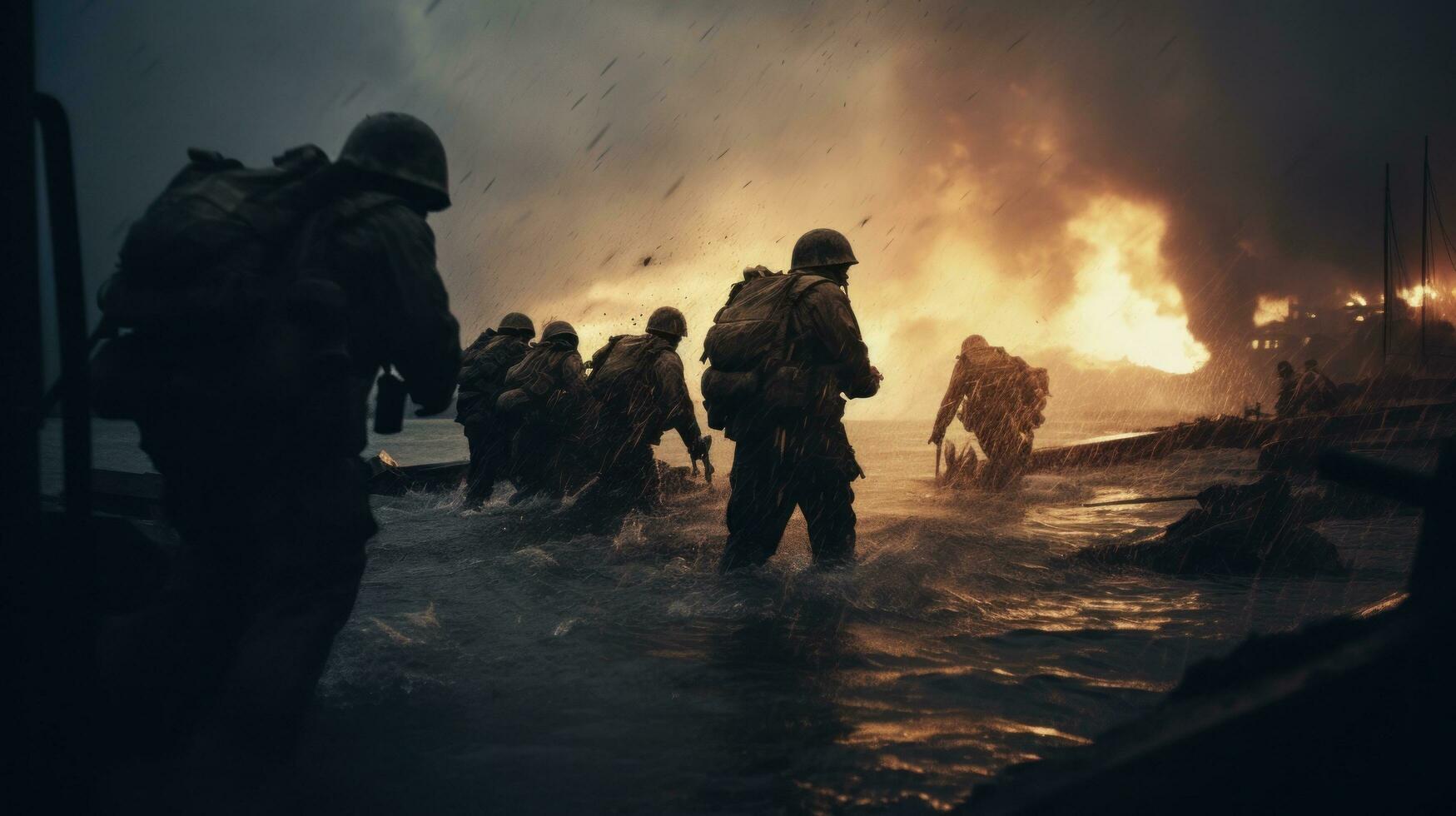 American heroes in the battle photo