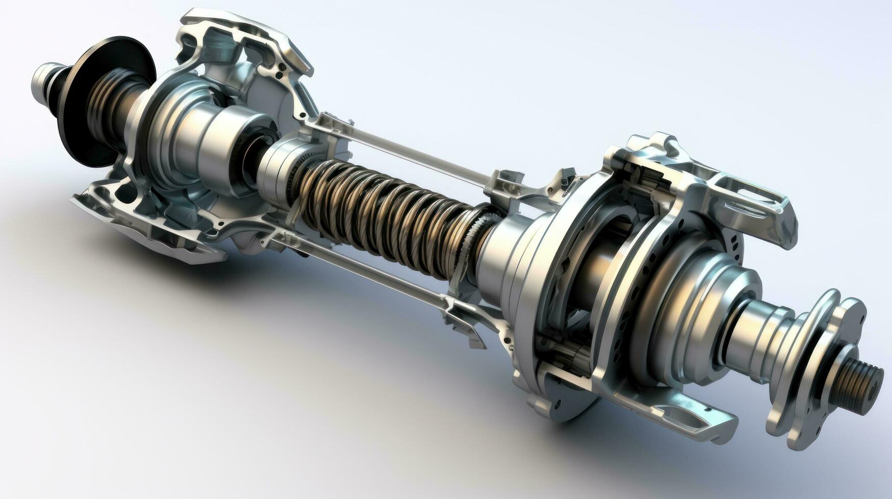 Metal car driveshaft photo