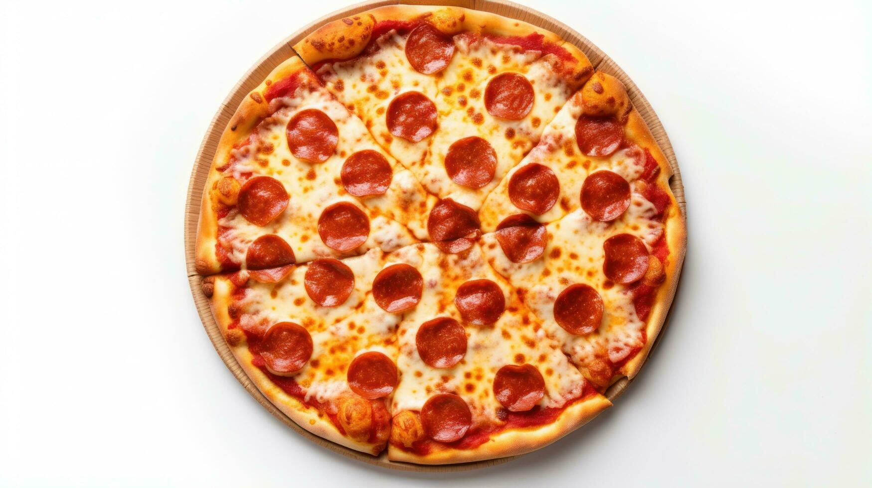 Pepperoni pizza isolated photo